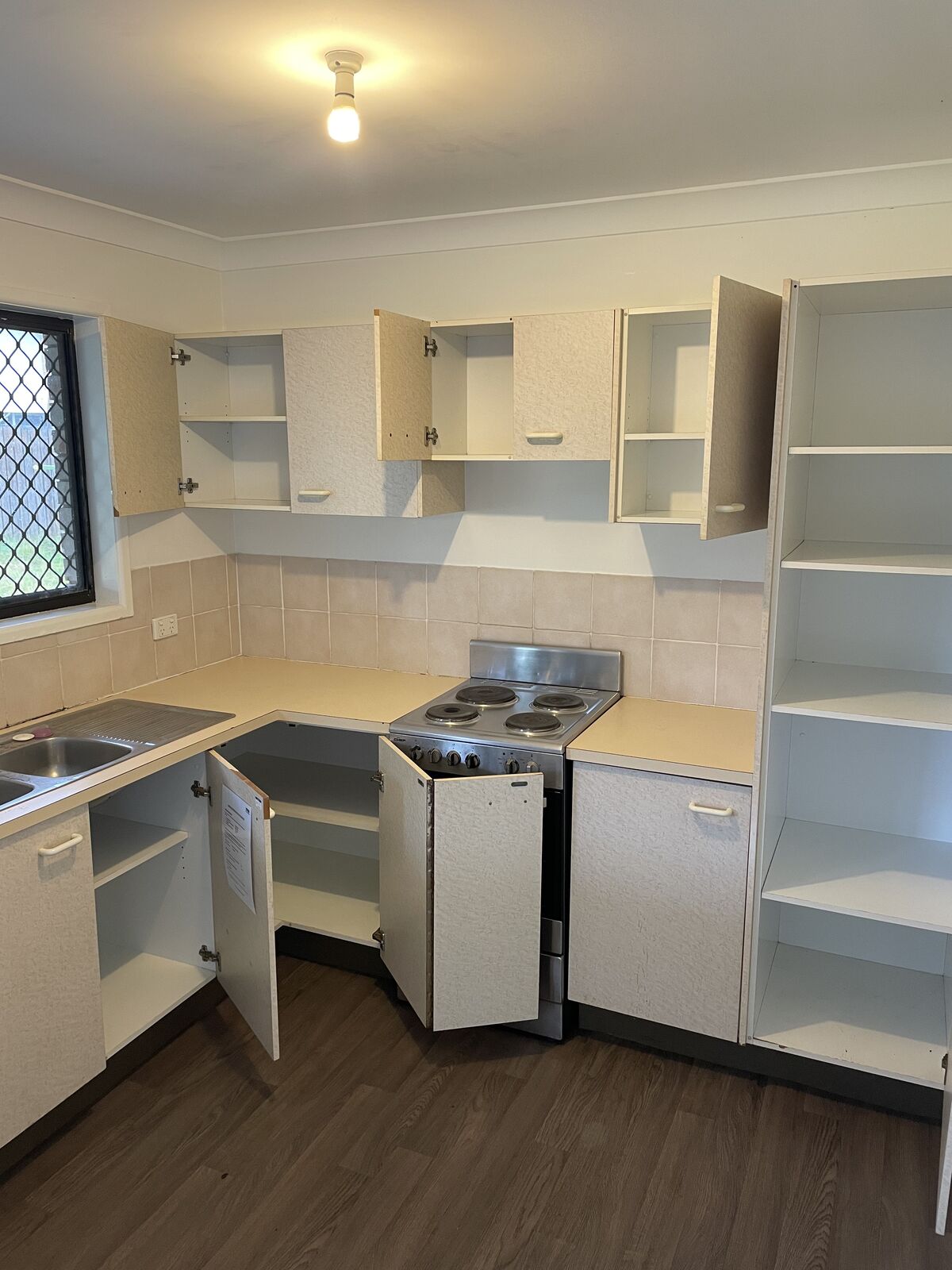 Kitchen after the general clean